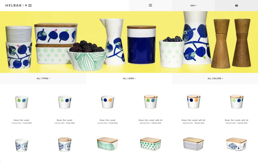 Helbak website design