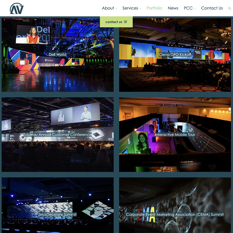 AV Concepts Website design and development with SEO