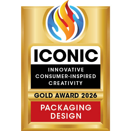 Iconic Awards gold award for packaging design