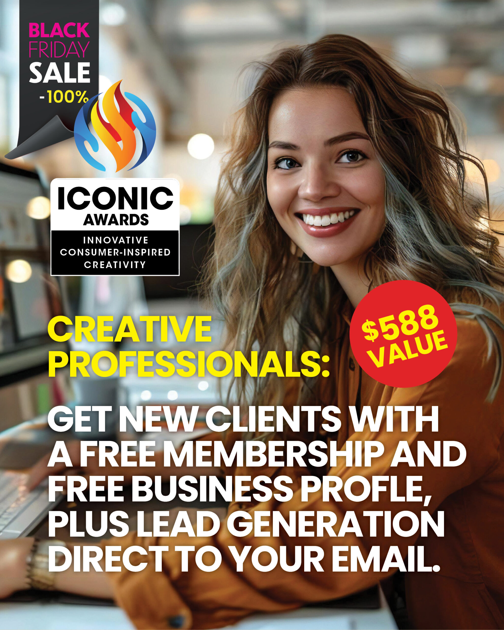 Google Ad creative design for online awards program.