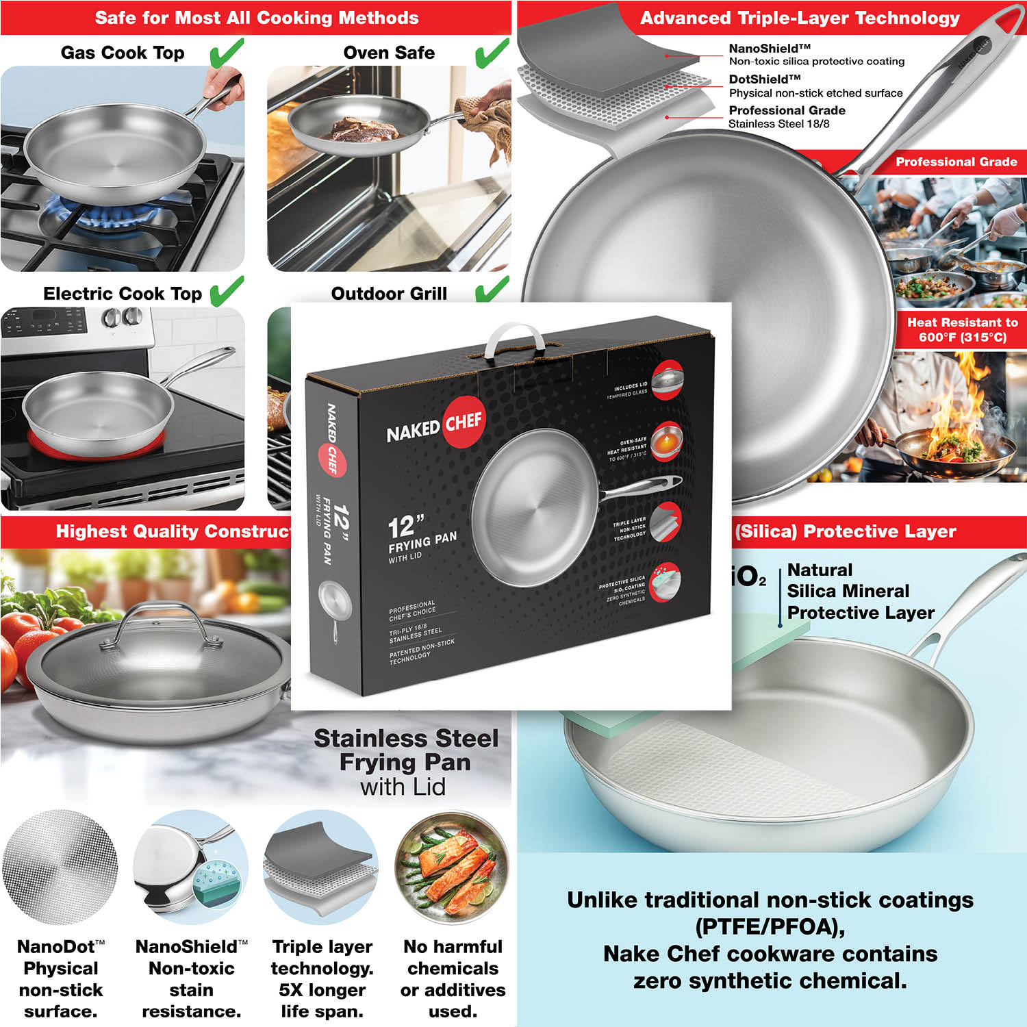 Naked Chef Package design and A+ content