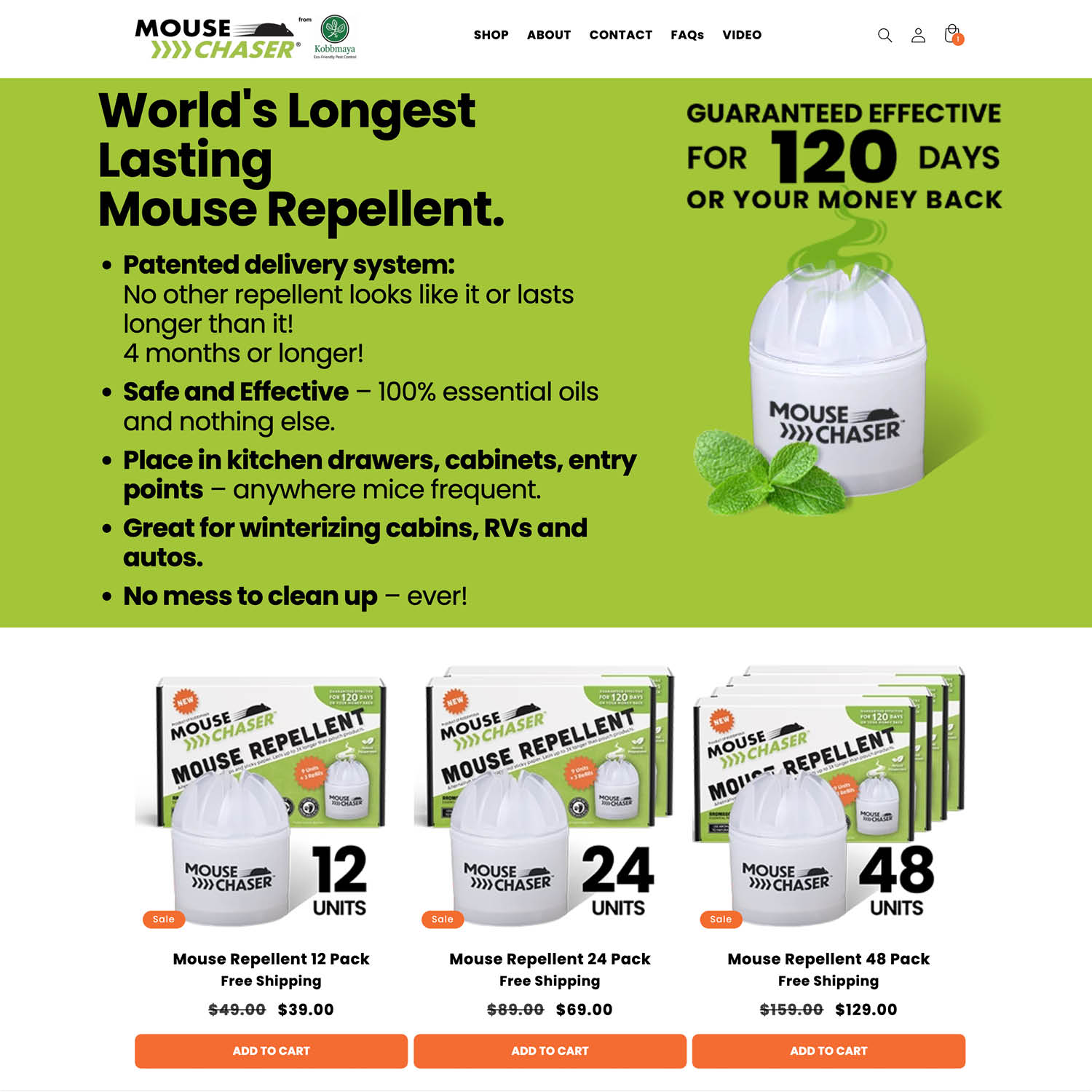 Mouse Chaser® home and garden products website design and development with SEO