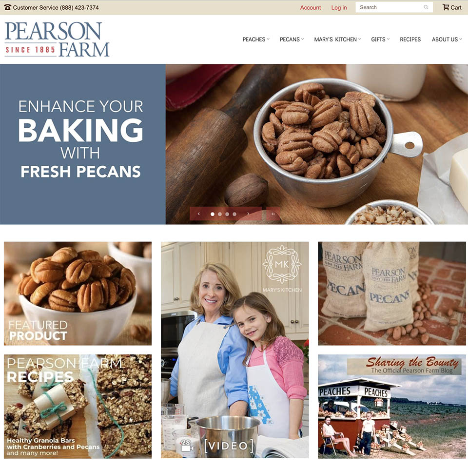 Pearson Farms product eCommerce website design and development with SEO
