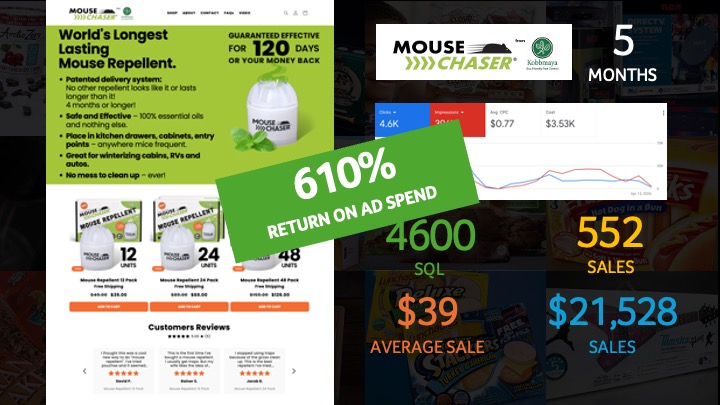 Lead Generation case study for a home product.