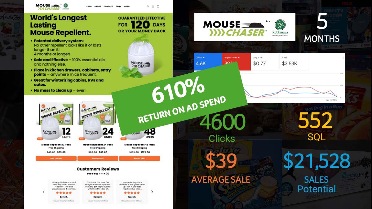 Lead Generation case study for a home product.