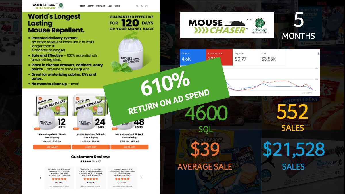 mousechaser.com Google ads advertising case study