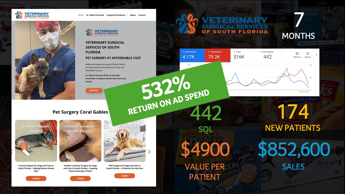 Vetsurgeryservices.com website design and case study.