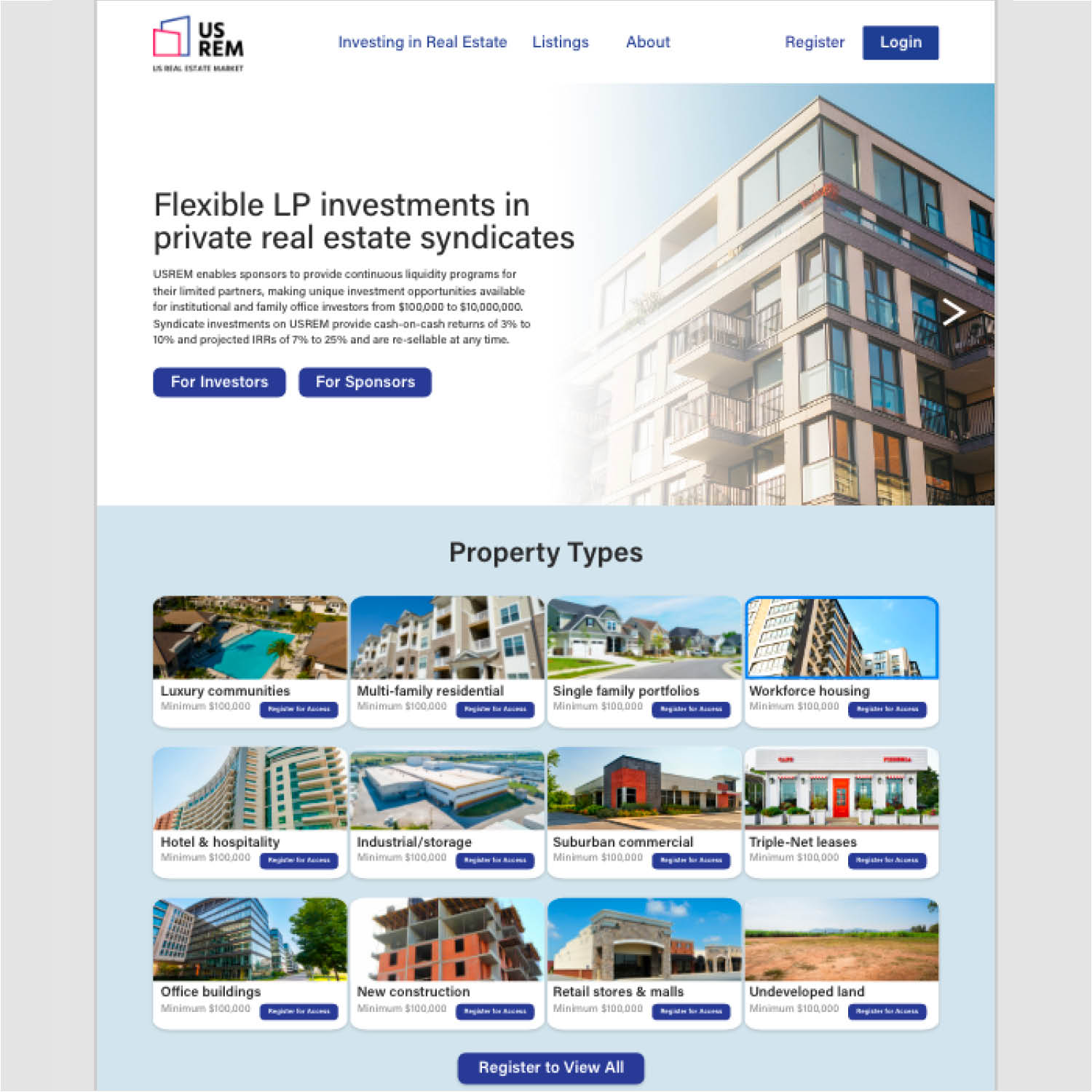 USREM website design and development with SEO